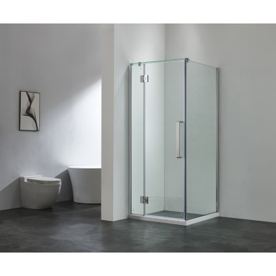 Shower Glass Frameless 2 Sided Swing Door 870x870x2000MM